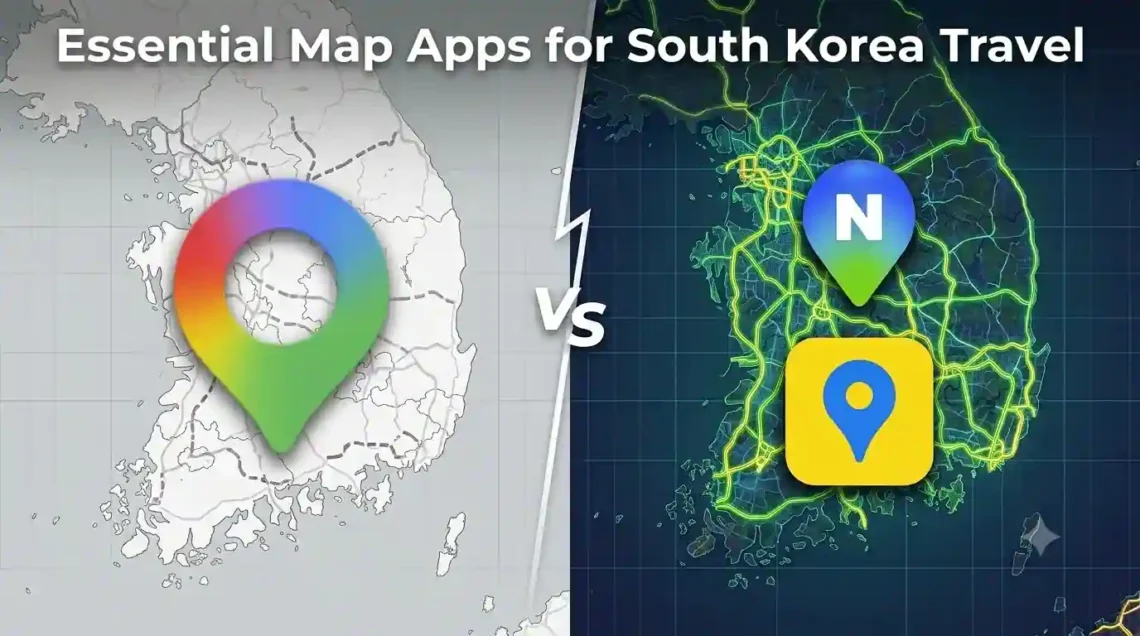 google maps naver map kakao map